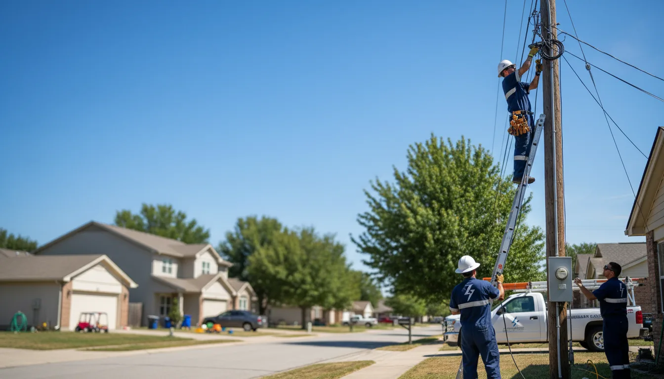 Residential electrician providing installation services in Sherman, MS